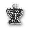 Antiqued Jewish Hebrew Candle Menorah Charm