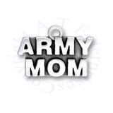 ARMY MOM Military Armed Forces Charm