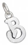 Scrolled Letter B Charm