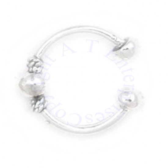 Ball With Roped Edges Round Bali Band Middle Inner Ear Cuff - Click Image to Close