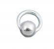 8mm Pierced Ear Ball Charm Wire Band Ring Ear Cuff