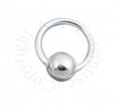 10mm Pierced Ear Ball Charm Wire Band Ring Ear Cuff