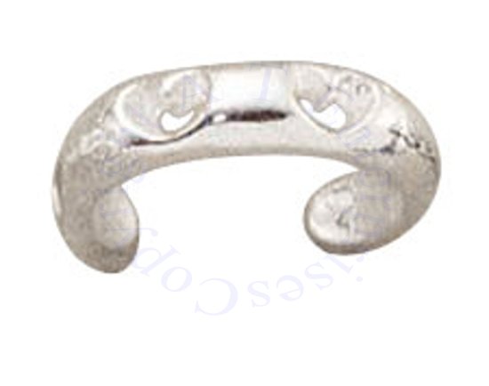 Cutout Two Hearts In Love Toe Ring - Click Image to Close