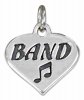 Love BAND Message Heart Charm With Eighth Note