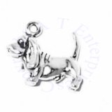 3D Small Basset Hound With Tail Up Dog Breed Charm