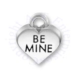 BE MINE Valentine Heart Charm