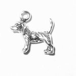 3D Small Beagle With Tail Up Dog Breed Charm