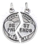 BEST FRIENDS Friendship Coin Two Piece Charm Hearts