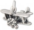 3D Two Seater Biplane Airplane Charm
