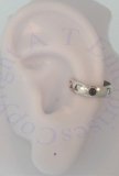 Nonpiercing Stamped (Varies) Black Onyx Stone Middle Ear Cuff