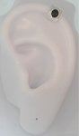 Left Or Right Black Onyx Cabochon Mini Upper Ear Cuff