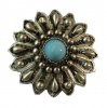 *READ Vintage Blue Stone Decorative Flower Brooch Pin
