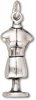 3D Seamstress Bodice Dress Charm