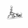 3D Little Boy Playing Tug Of War With Puppy Dog Charm