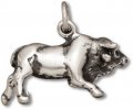 3D Walking Or Charging Horned Hereford Bull Cow Charm