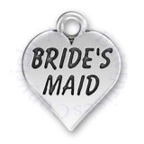 Bride's Maid Heart Charm