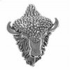 3D Buffalo Bison Head With Horns Charm