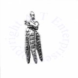 Sterling Silver 3D Bundle Of Carrots Charm