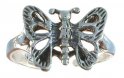 Adjustable Butterfly Toe Ring With Cutout Wings