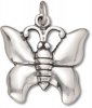 3D Large Simple Butterfly Charm