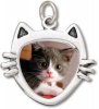 Kitty Cat Face Head Picture Frame Charm