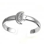 Celestial Plain Moon And Star Adjustable Toe Ring