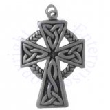 Celtic Knot Christian Cross Charm With Celtic Triquetras