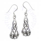 Celtic Knot Claddagh Dangle Earrings On French Wires