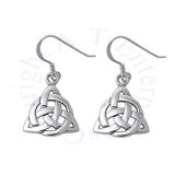 5/8" Celtic Trinity Knot With Circle Dangle Earrings