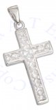 Channel Set Cubic Zirconia Christian Religious Cross Pendant