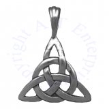 Celtic Circled Trinity Triquetra Knot Pendant