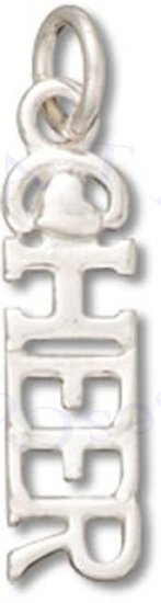 Small CHEER Word With Heart Charm - Click Image to Close