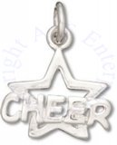Mini CHEER In A Outlined Star Word Charm