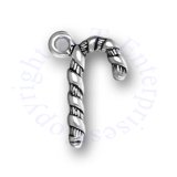 3D Christmas Stripped Candy Cane Charm