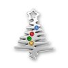 Squiggly Christmas Tree With Colorful Crystal Ornaments Charm