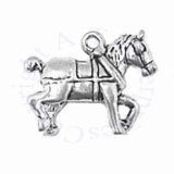 3D Stepping Harnessed Clydesdale Horse Charm