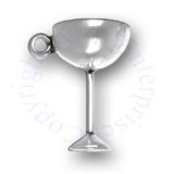 3D Cocktail Glass Goblet Charm