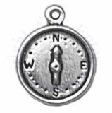 Compass Pointing North 3D Charm