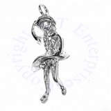 3D Country Western Cowgirl Dancing Charm