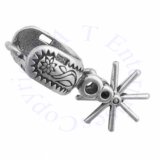 3D Ornately Decorated Cowboy Spur With Rowel Charm