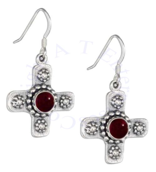 Christian Religious Cross Dangle Earrings - Click Image to Close