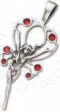 Fantasy Standing Woman Fairy With Red Cubic Zirconias Charm