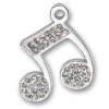 Cubic Zirconia Bling Music Note Charm