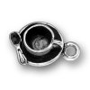 3D Tea Or Coffee Cup With Saucer And Spoon Charm