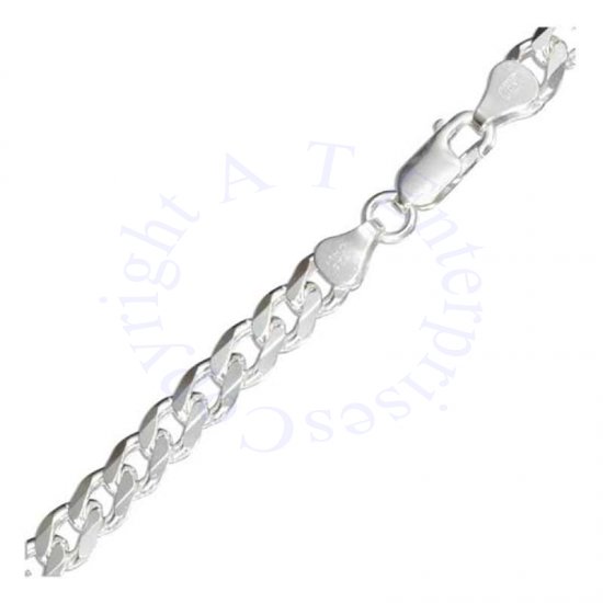 7mm Wide Curb Chain Anklet Necklace Bracelet - Click Image to Close