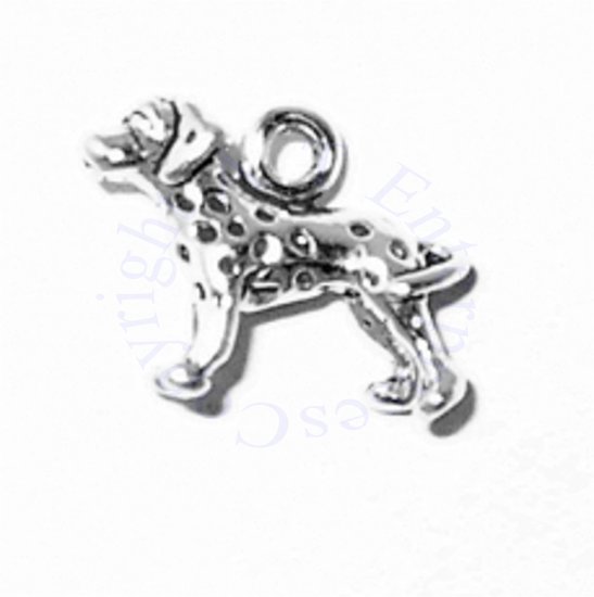 3D Firemans Fire Station Dog Small Standing Dalmation Dog Breed Charm - Click Image to Close