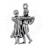 Sterling Silver 3D Dancing Couple Charm