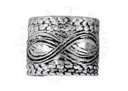 Detailed Coin Edge With Rolling Waves Middle Ear Cuff Band