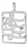 Trebel Clef Notes On Music Staff Stave Pendant