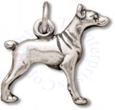 3D Standing Doberman Pincher Dog Breed Charm